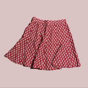 Vintage Floral Print Mini Skirt